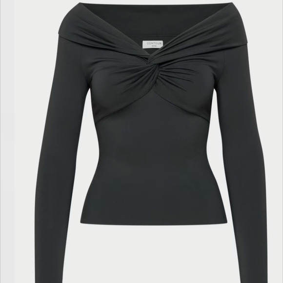 Aritzia contour twist off-shoulder longsleeve - Picture 2 of 3